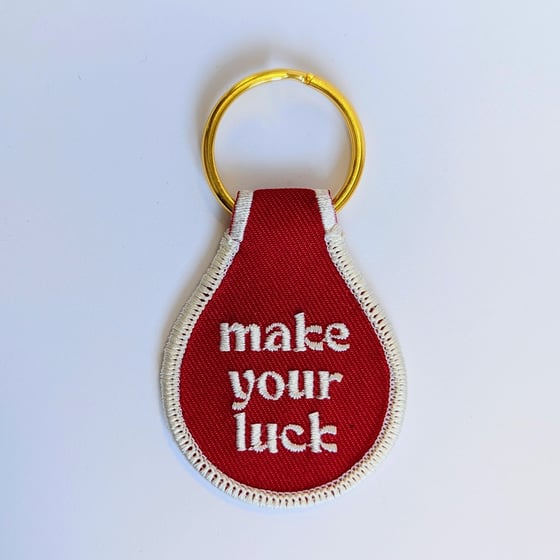 Image of Make Your Luck Fabric Keytag