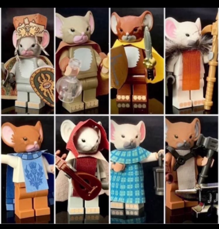 Copy of SET of 8 Series 3 Mouse Guard Minifigs ( Retail $25 each x 8 )