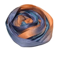 Image 4 of 10YD. OASIS HAND DYED SARI SILK RIBBON/HAND DYED BY COLOR KISSED SILK