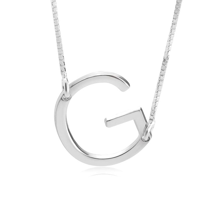 Image of Silver Letter Necklace