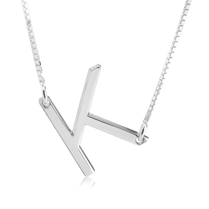 Image of Silver Letter Necklace