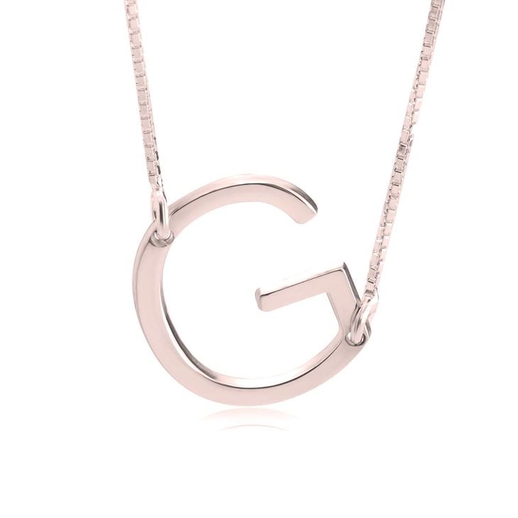 Image of Rose Gold Letter Necklace