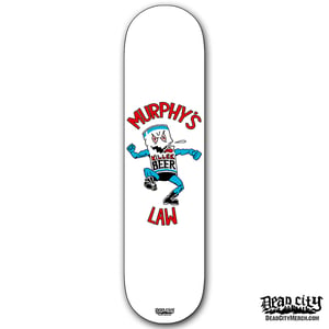 Image of MURPHY'S LAW "OG Killer Beer" White Skateboard Deck