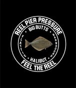 Image of Reel Pier Pressure- Halibut- Long Sleeve- Black