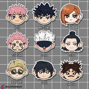 Image of Jujutsu Kaisen Chibi Stickers