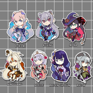 Image of DEADSTOCK Genshin Impact Chibi Stickers