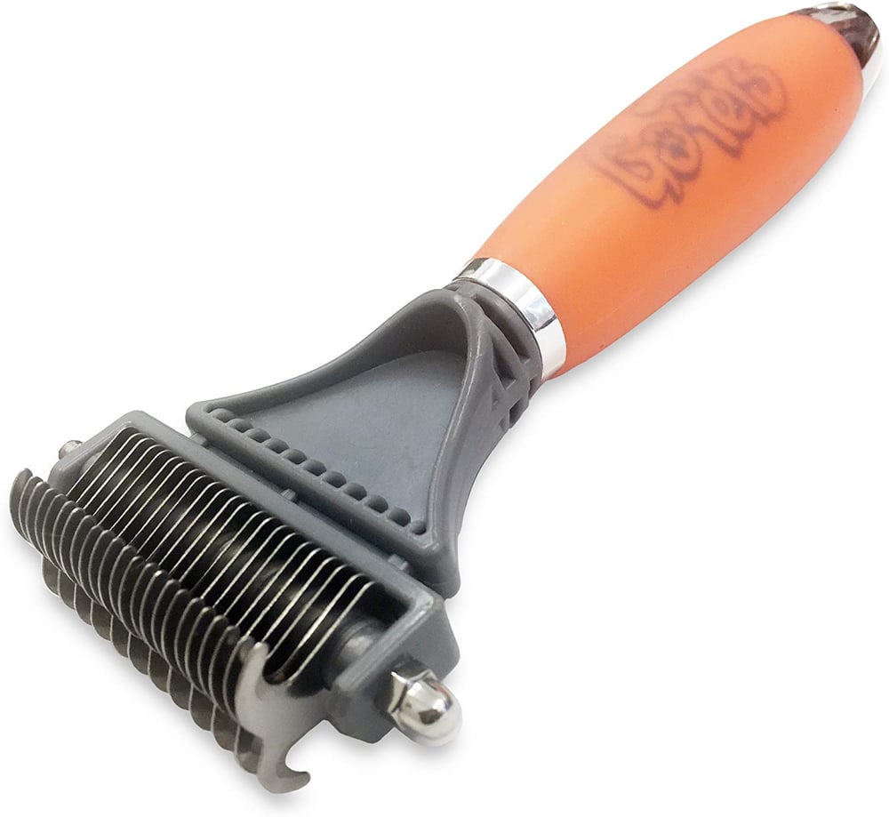 Image of GoPets Dematting Comb with 2 Sided Professional Grooming Rake for Cats & Dogs