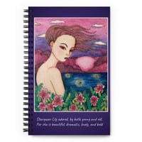 Image 1 of Spiral Journal Notebook with "Stargazer Lily" 