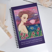 Image 5 of Spiral Journal Notebook with "Stargazer Lily" 