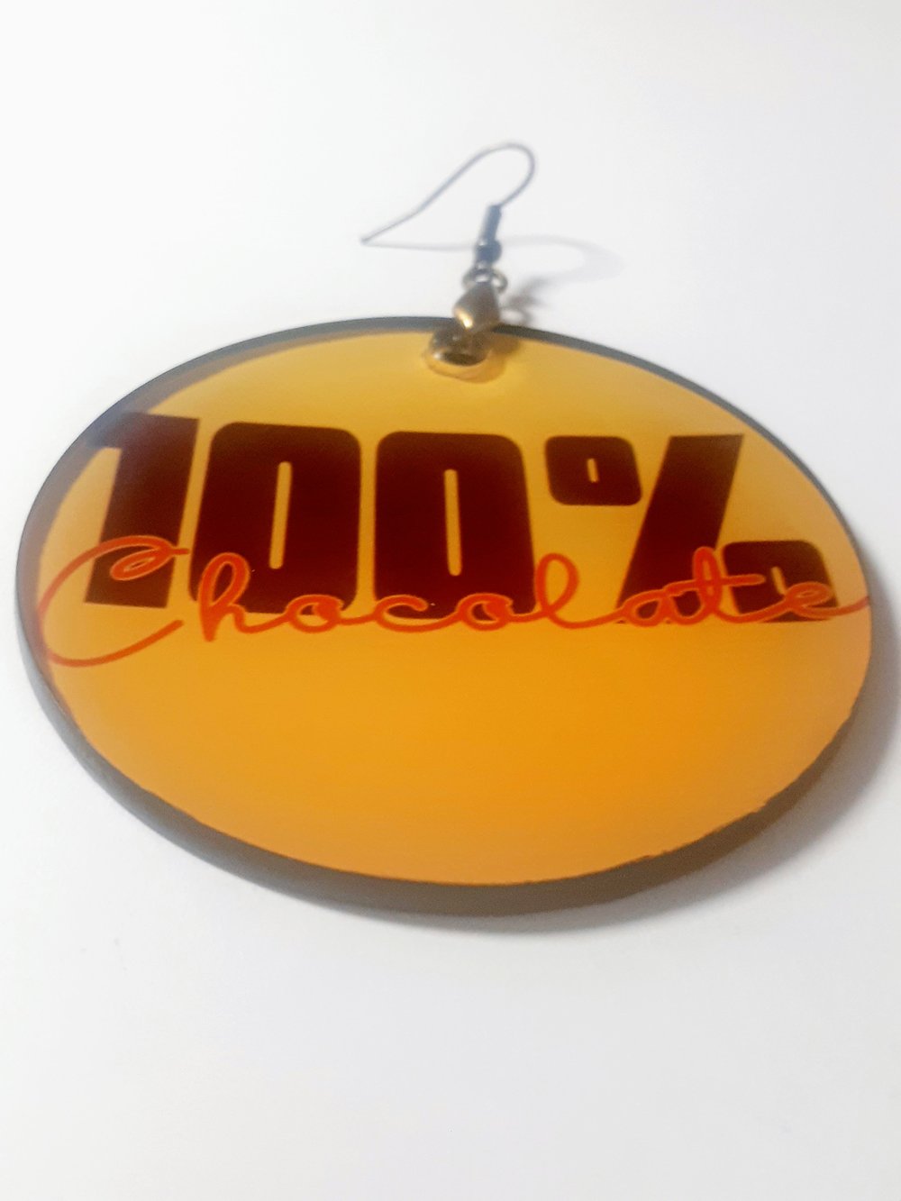 Image of 100% Chocolate, Sublimated, Custom earrings