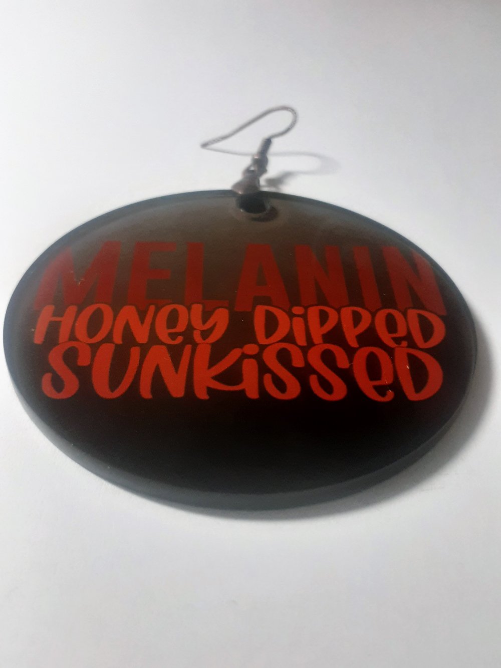 Image of Melanin, Honey Dipped, Sunkissed, Sublimated, Handmade, Custom earrings