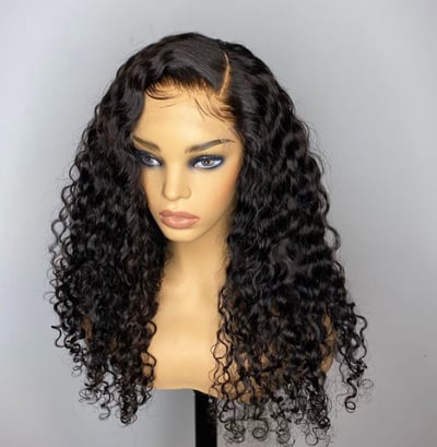 Image of Malaysian Curly 5x5 Lace Closure Wig Unit