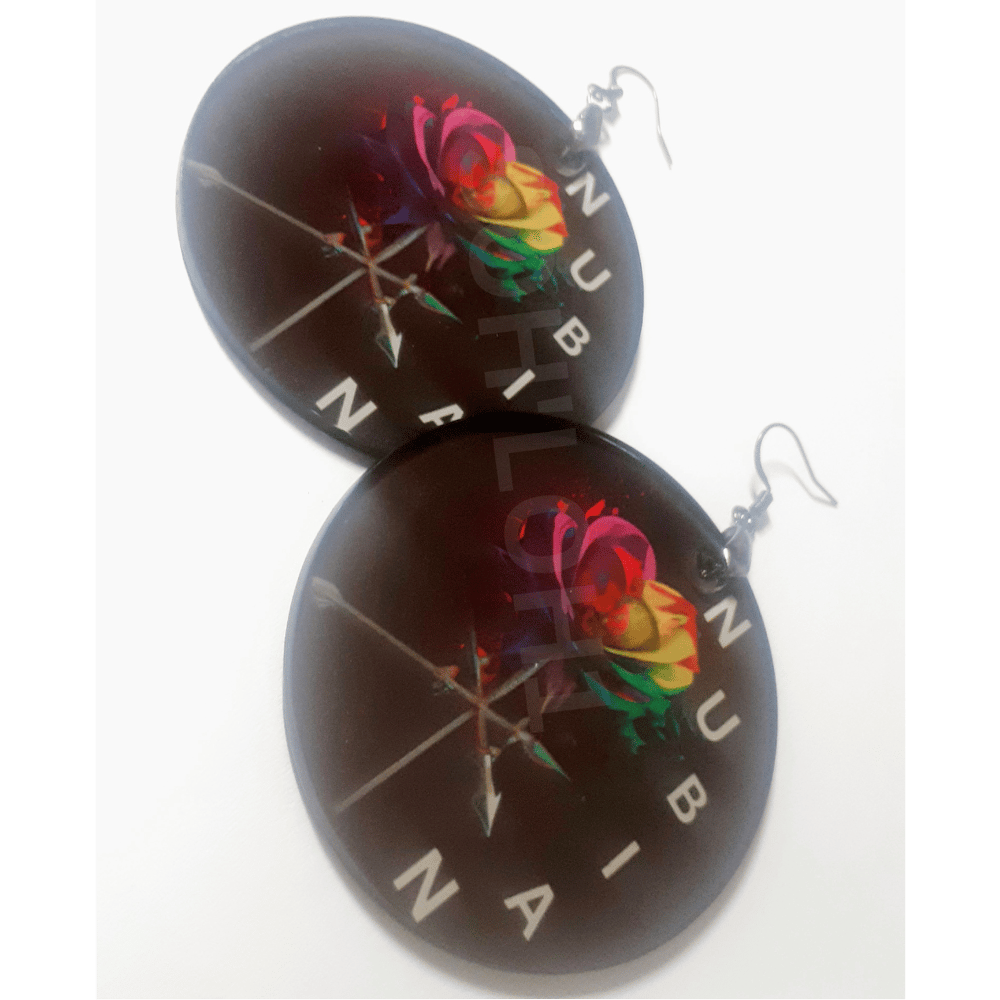 Image of Nubian, Afrocentric, Ai, Sublimated, Custom earrings