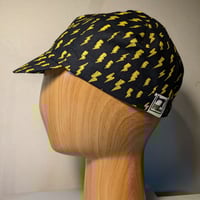 Cotton cycling cap - lightening bolts