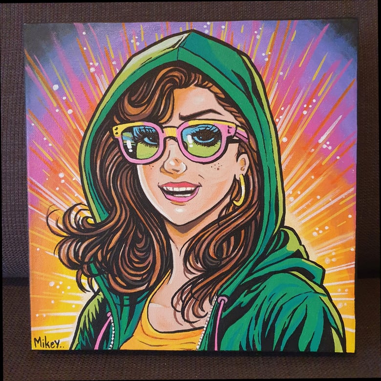 Image of Hoodie girl,  painting 