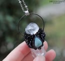 Image 3 of Quartz Point with Larimar Necklace