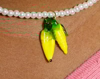 Image 2 of Grace faux pearl charm necklace