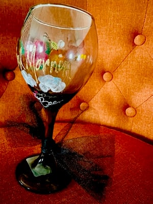 Image of Limit Edition Custom-made "Good Morning" Wine Glass 