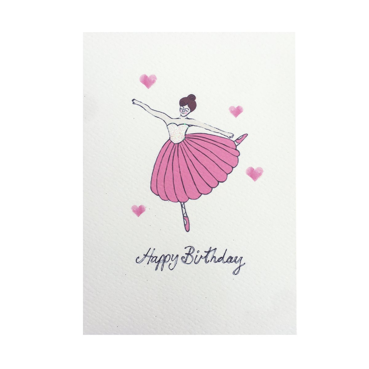 Ballerina Birthday Card 