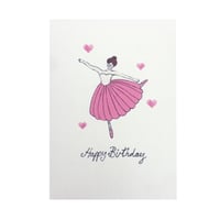 Image 4 of Ballerina Birthday Card 