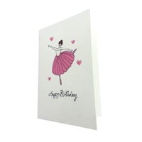 Image 2 of Ballerina Birthday Card 