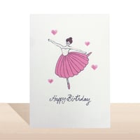 Image 1 of Ballerina Birthday Card 