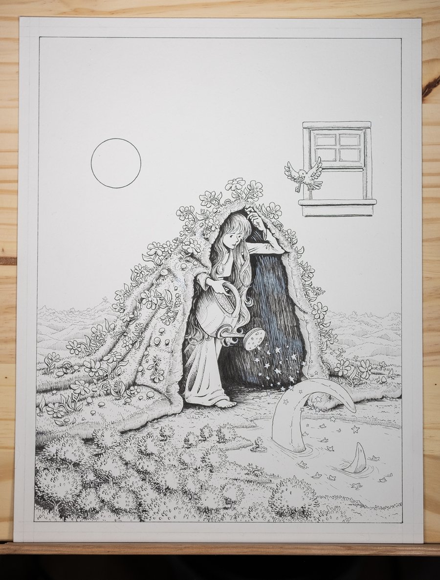 Image of Original Ink Drawing - DMB Noblesville 2023