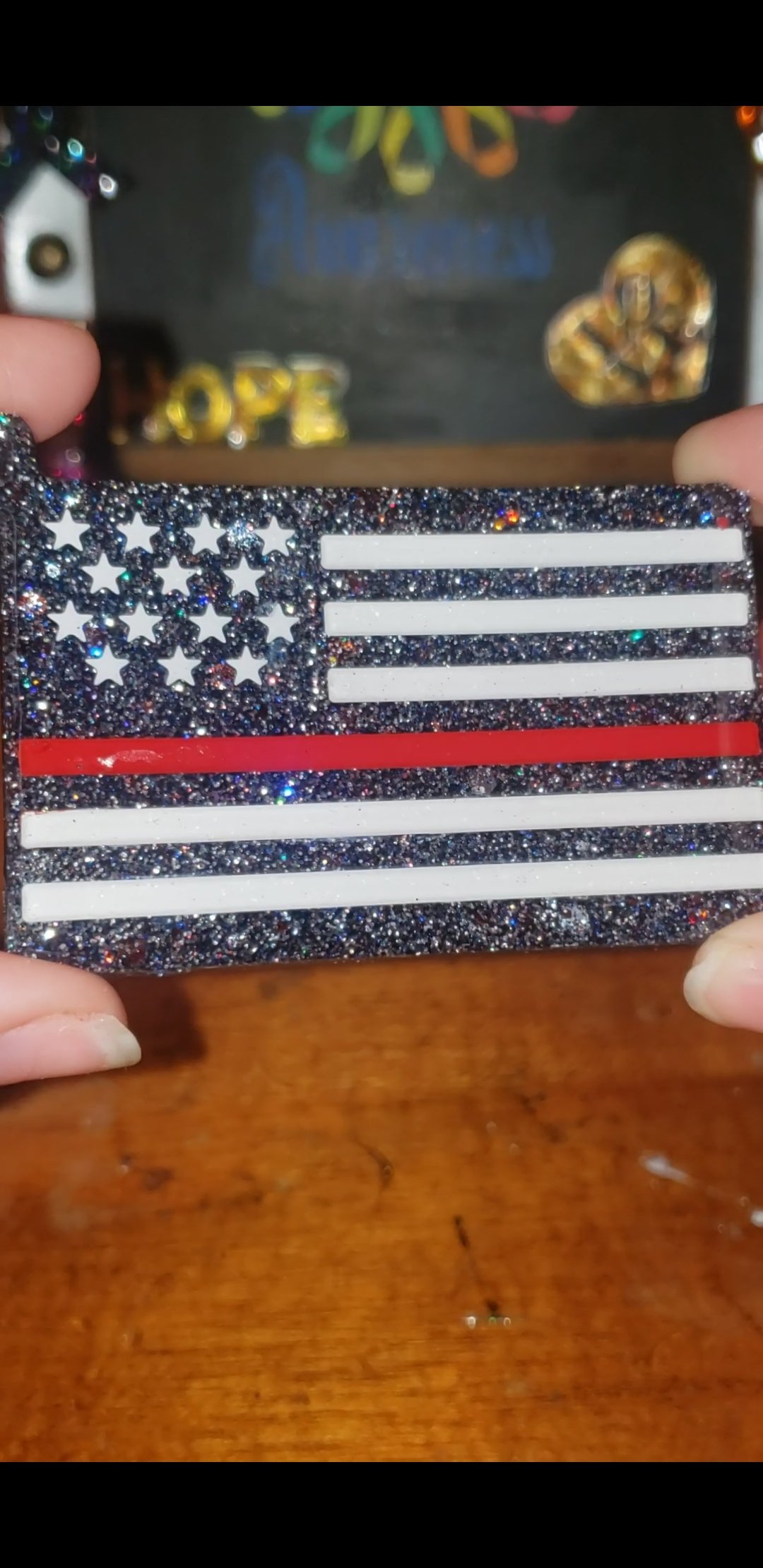 Image of First Responders Thin Line Support Flag Keychain 