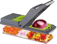 Vegetable Chopper, 14-in-1 Vegetable Grater Onion Chopper Potato Slicer, 8 Blade Multifunctional Veg