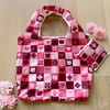 kitty patchwork reusable bag