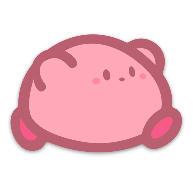 Kirby Running Vinyl Sticker