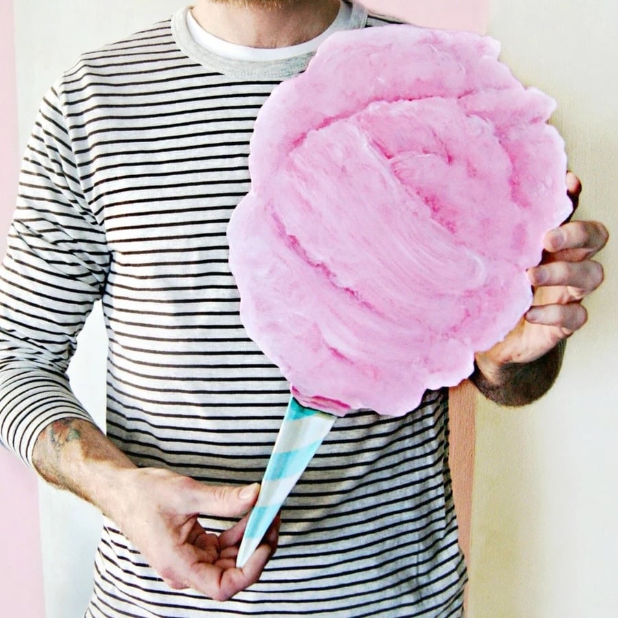 Image of Pink Cotton Candy wood wall plaque.