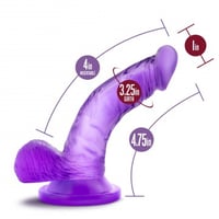 Image 3 of Naturally Yours 4 Inch Mini Cock  Purple