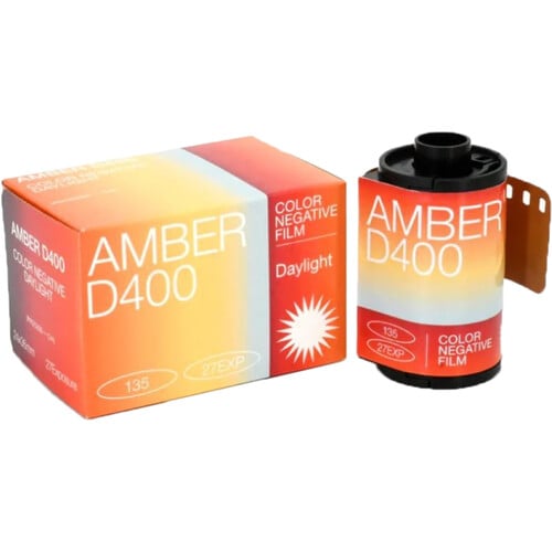 Image of AMBER D100, T200, and D400 35mm Color Negative Film 27EXP