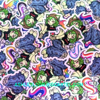 Image 1 of weed cat pride stickers