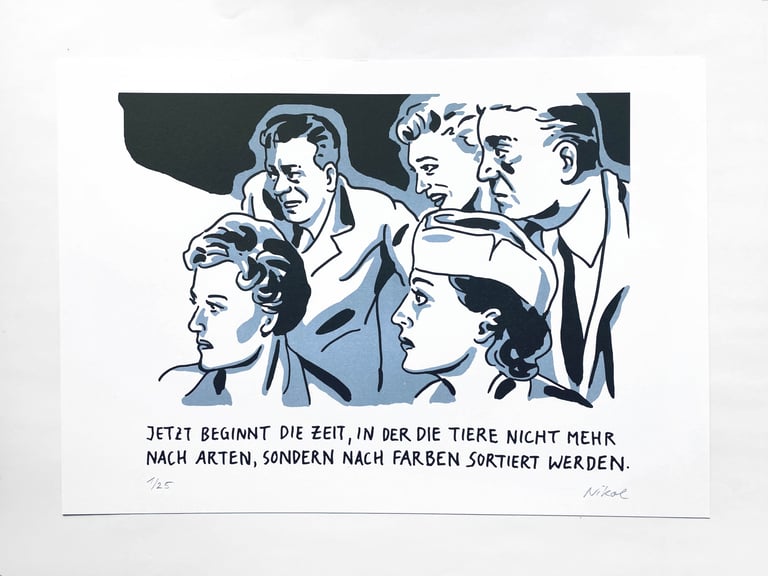 "Jetzt beginnt die Zeit ..." Riso Print