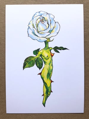 Image of 2 pk - 5” x 7” laserprints- strawberry & rose