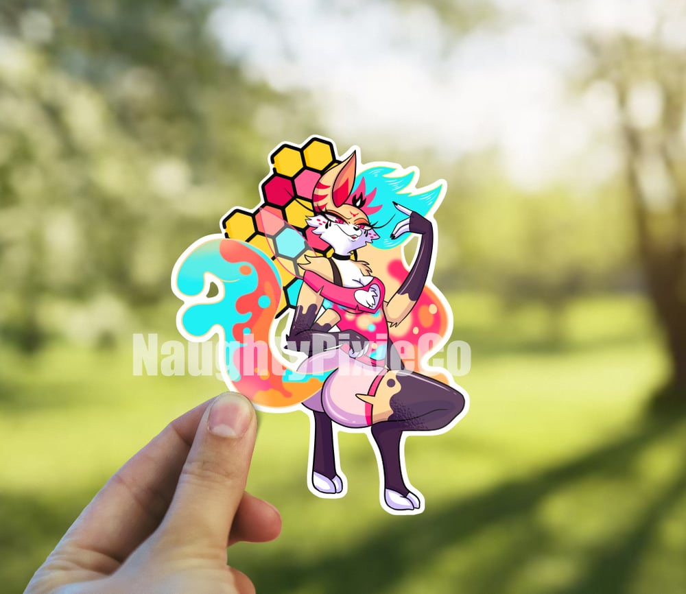 Image of Helluva Boss Queen Bee Vinyl Decal Sticker, Sexy Beelzebub Decal