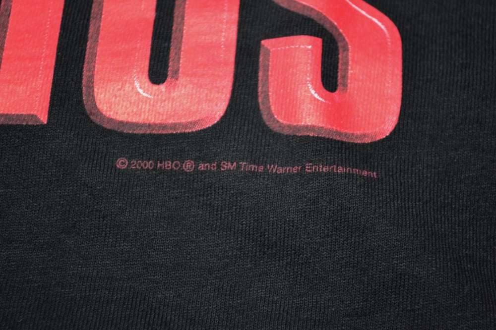 Image of Vintage 2000 The Sopranos Spell Out HBO Series T-Shirt Sz.L