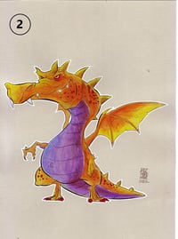 Image 2 of Dragon Watercolor Illustration - Series 1