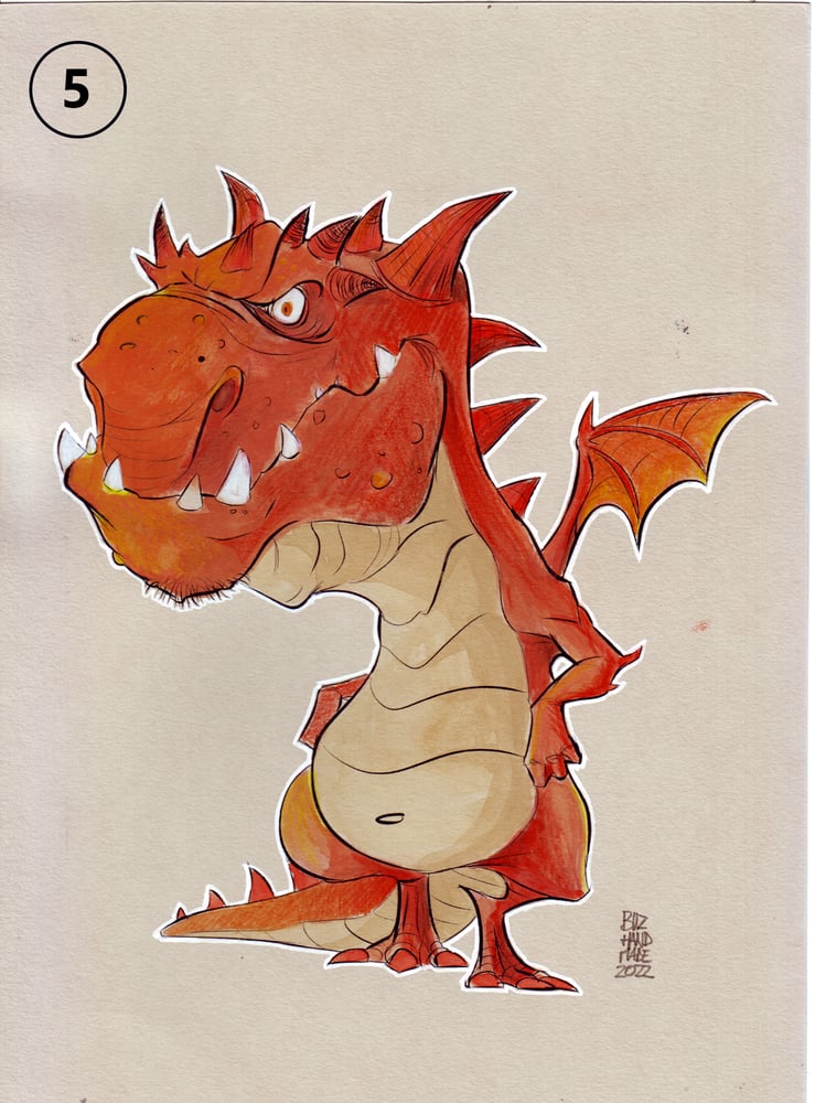 Image of Dragon Watercolor Illustration - Series 1
