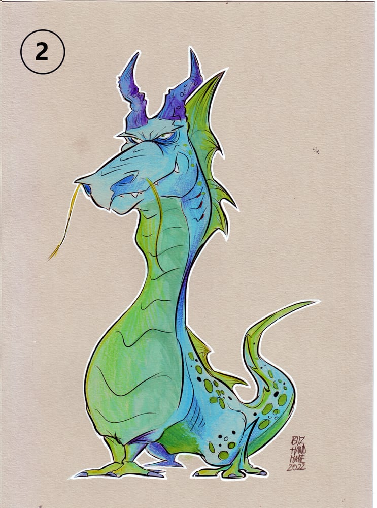 Image of Dragon Watercolor Illustration - Series 2
