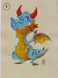 Image 1 of Dragon Watercolor Illustration - Series 2
