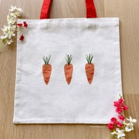 Image 2 of busy bunny tote bag