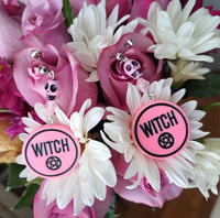 Image 2 of Pink Witch Earrings 