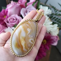 Image 1 of Large Golden Agate Pendant 