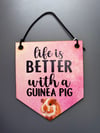 Life Is Better With A Guinea Pig Hard Pennant