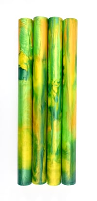 Image 2 of 'Kansas Sun Flowers' Bespoke Pen Blanks. High pressure cured with Alumilite. Bespoke ready!