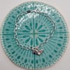 Gemstone and Letter Charm Silver Bracelet