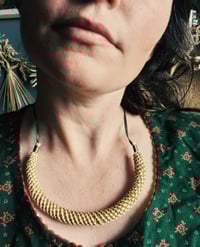 Image 1 of Straw Spiral plaited necklace